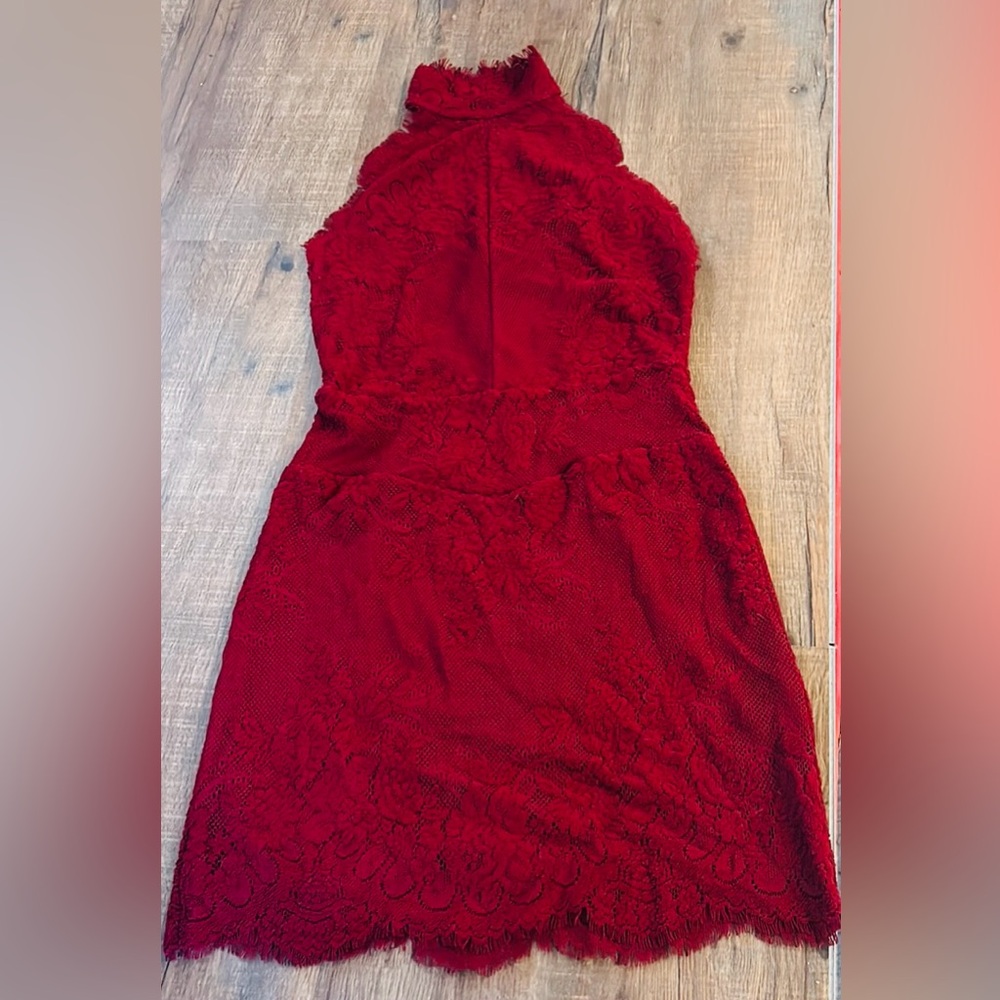 Brand new! Free people red lace bodycon dress Sz Small